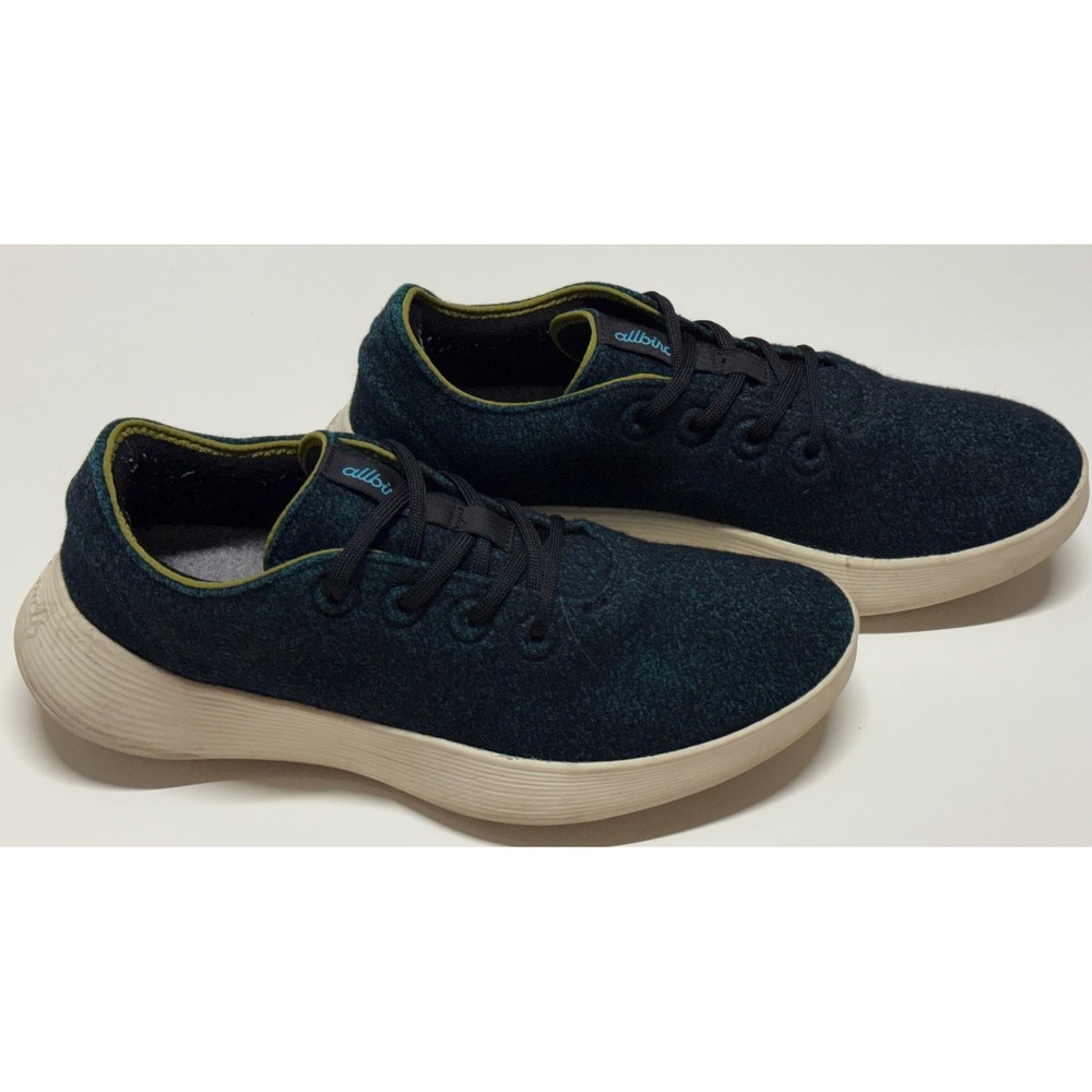 Allbirds Wool Runner-up Mizzle Teal Navy Blue Merino Wool Sneakers Mens 12 WR2